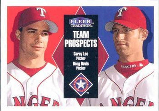 #359 Corey Lee / Doug Davis - Texas Rangers - 2000 Fleer Tradition Baseball