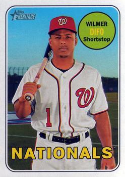#359 Wilmer Difo - Washington Nationals - 2018 Topps Heritage Baseball