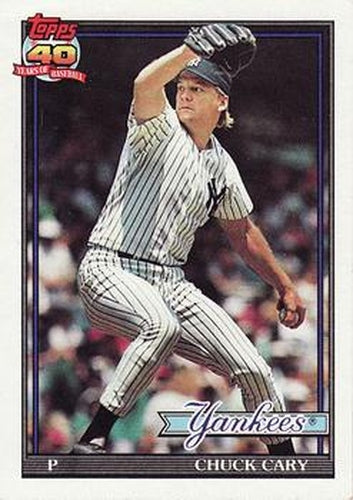 #359 Chuck Cary - New York Yankees - 1991 Topps Baseball