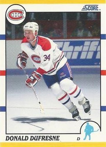 #35T Donald Dufresne - Montreal Canadiens - 1990-91 Score Rookie and Traded Hockey