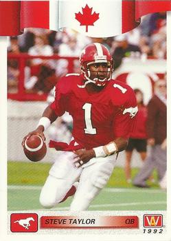 #35 Steve Taylor - Calgary Stampeders - 1992 All World CFL Football
