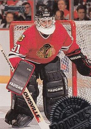 #35 Jeff Hackett - Chicago Blackhawks - 1994-95 Donruss Hockey