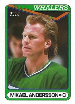#35 Mikael Andersson - Hartford Whalers - 1990-91 Topps Hockey