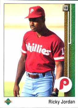 #35 Ricky Jordan - Philadelphia Phillies - 1989 Upper Deck Baseball