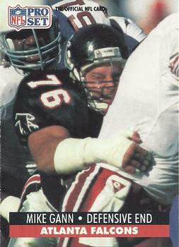 #435 Mike Gann - Atlanta Falcons - 1991 Pro Set Football