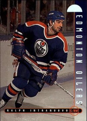 #35 Ralph Intranuovo - Edmonton Oilers - 1995-96 Leaf Hockey