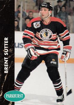 #35 Brent Sutter - Chicago Blackhawks - 1991-92 Parkhurst Hockey