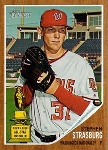 #35 Stephen Strasburg - Washington Nationals - 2011 Topps Heritage Baseball