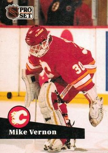 #35 Mike Vernon - 1991-92 Pro Set Hockey