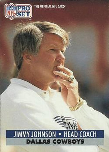 #135 Jimmy Johnson - Dallas Cowboys - 1991 Pro Set Football