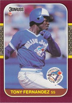 #35 Tony Fernandez - Toronto Blue Jays - 1987 Donruss Opening Day Baseball
