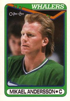#35 Mikael Andersson - Hartford Whalers - 1990-91 O-Pee-Chee Hockey
