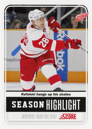 #35 Brian Rafalski - Detroit Red Wings - 2011-12 Score Hockey