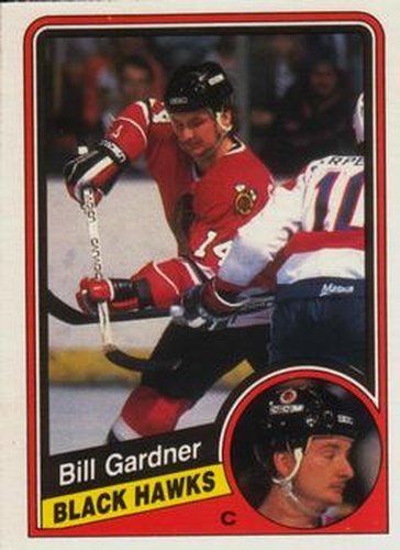 #35 Bill Gardner - Chicago Blackhawks - 1984-85 O-Pee-Chee Hockey