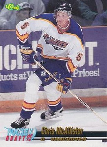 #35 Chris McAllister - Vancouver Canucks - 1995 Classic Hockey