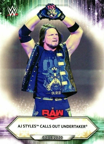 #35 AJ Styles Calls Out Undertaker - 2021 Topps WWE Wrestling