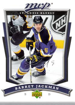 #35 Barret Jackman - St. Louis Blues - 2007-08 Upper Deck MVP Hockey