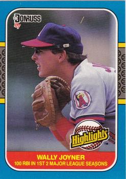 #35 Wally Joyner - California Angels - 1987 Donruss Highlights Baseball