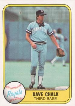 #35 Dave Chalk - Kansas City Royals - 1981 Fleer Baseball
