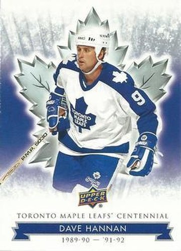 #35 Dave Hannan - Toronto Maple Leafs - 2017 Upper Deck Toronto Maple Leafs Centennial Hockey