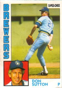 #35 Don Sutton - Milwaukee Brewers - 1984 O-Pee-Chee Baseball