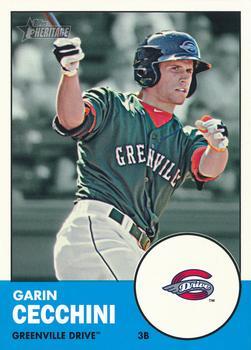 #35 Garin Cecchini - Greenville Drive - 2012 Topps Heritage Minor League Baseball