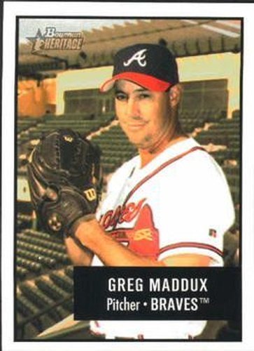 #35 Greg Maddux - Atlanta Braves - 2003 Bowman Heritage Baseball