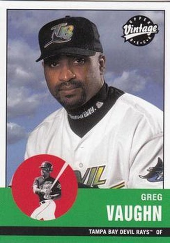 #35 Greg Vaughn - Tampa Bay Devil Rays - 2001 Upper Deck Vintage Baseball