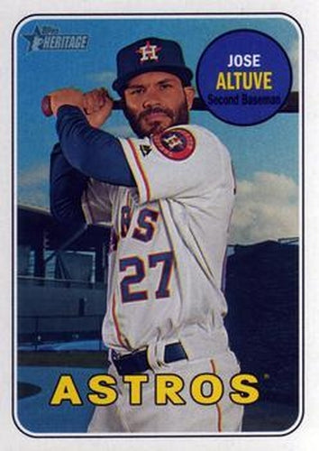 #35 Jose Altuve - Houston Astros - 2018 Topps Heritage Baseball