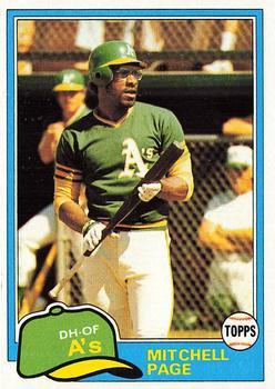 #35 Mitchell Page - Oakland Athletics - 1981 Topps Baseball