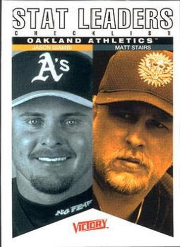 #35 Jason Giambi / Matt Stairs - Oakland Athletics - 2000 Upper Deck Victory Baseball