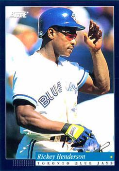#35 Rickey Henderson - Toronto Blue Jays -1994 Score Baseball