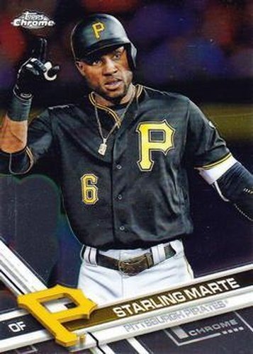 #35 Starling Marte - Pittsburgh Pirates - 2017 Topps Chrome Baseball
