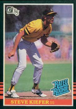 #35 Steve Kiefer - Oakland Athletics - 1985 Donruss Baseball