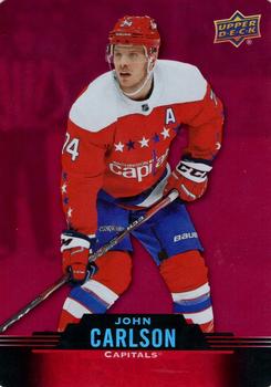 #DC-35 John Carlson - Washington Capitals - 2020-21 Upper Deck Tim Hortons Hockey - Red Die Cut