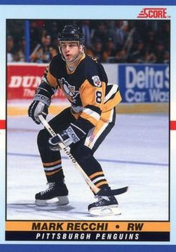 #35 Mark Recchi - Pittsburgh Penguins - 1990-91 Score Young Superstars Hockey