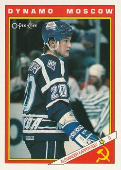 #35R Alexander Karpovtsev - Dynamo Moscow - 1991-92 O-Pee-Chee Hockey - Sharks & Russians