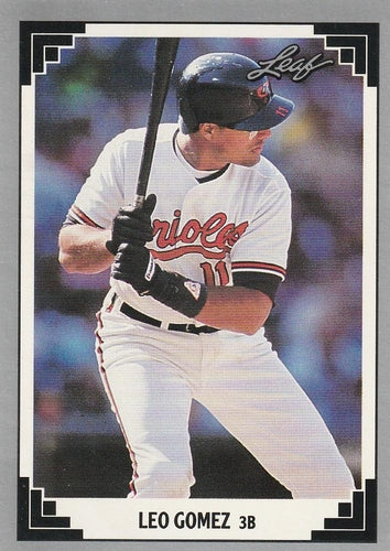 #35 Leo Gomez - Baltimore Orioles - 1991 Leaf Baseball