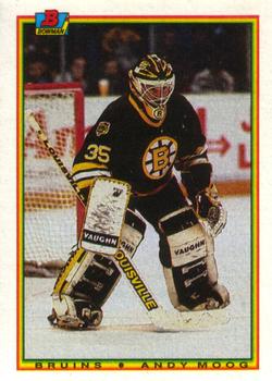 #35 Andy Moog - Boston Bruins - 1990-91 Bowman Hockey