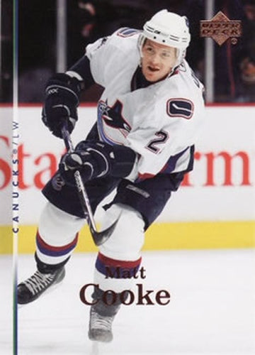 #35 Matt Cooke - Vancouver Canucks - 2007-08 Upper Deck Hockey