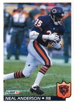 #35 Neal Anderson - Chicago Bears - 1992 Fleer Football