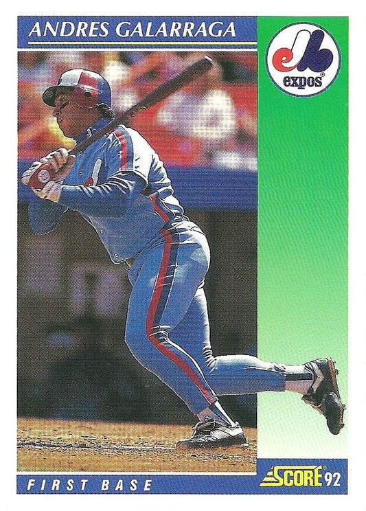 #35 Andres Galarraga - Montreal Expos - 1992 Score Baseball