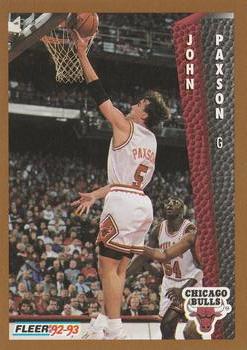 #35 John Paxson - Chicago Bulls - 1992-93 Fleer Basketball