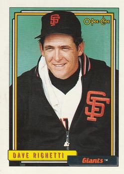 #35 Dave Righetti - San Francisco Giants - 1992 O-Pee-Chee Baseball