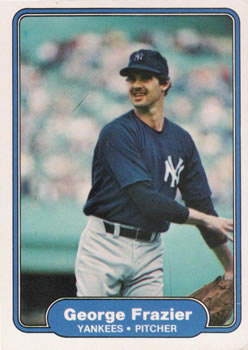 #35 George Frazier - New York Yankees - 1982 Fleer Baseball