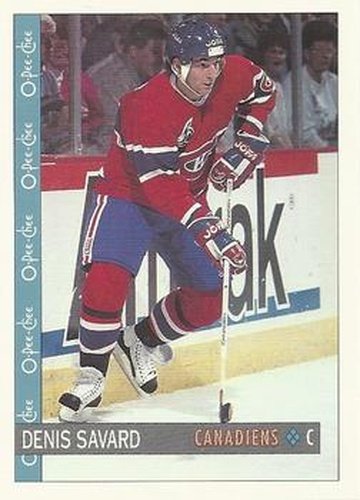 #35 Denis Savard - Montreal Canadiens - 1992-93 O-Pee-Chee Hockey