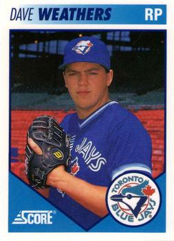 #35 Dave Weathers - Toronto Blue Jays - 1991 Score Toronto Blue Jays Baseball