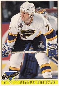 #35 Nelson Emerson - St. Louis Blues - 1993-94 Topps Premier Hockey