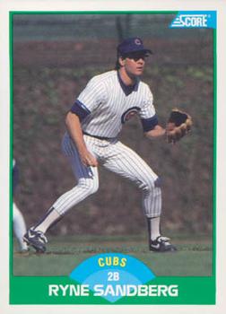 #35 Ryne Sandberg - Chicago Cubs - 1989 Score Baseball