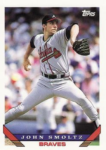 #35 John Smoltz - Atlanta Braves - 1993 Topps Baseball